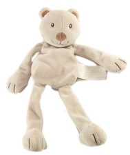Doudou ours beige nez marron