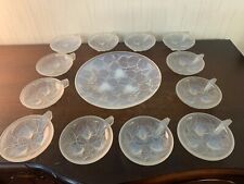 Service à dessert verre opalescent André Delatte pour ARVES France