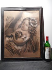 Tableau dessin ancien enfant