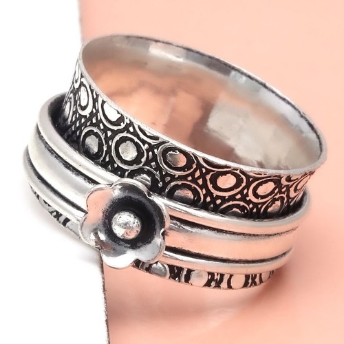 Bague toupie argent - en,