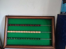 ANCIEN BOULIER 3 COULEUR EN BOIS  COMPTE POINT DE BILLARD 55X35  BEL ETAT