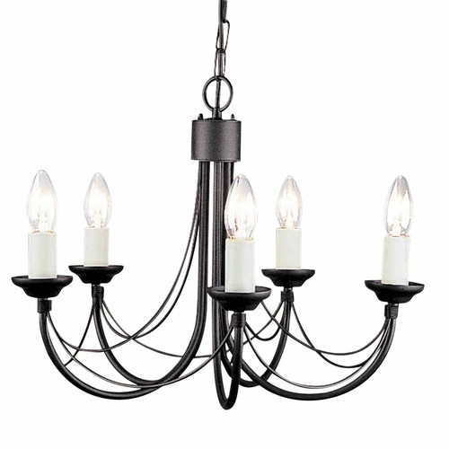 Rustique lustre noir blanc - rustique,
