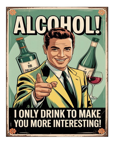 Affiche humour rétro vintage