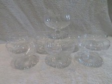 8 coupes champagne cristal Saint Louis Florian 1948 crystal champagne cups