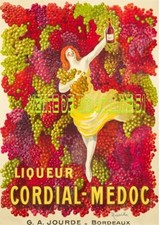 Pub Alcool - Liqueur Cordial - Médoc - GA Jourde Bordeaux- affiche plastifiée 