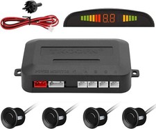 Kit Radar Recul Voiture Universel 4 Capteurs 22mm Bip Système Alerte 12V Auto