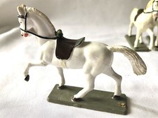 Figurines Starlux: Cheval Cowboy blanc. Far-west, Western. X 1