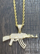 14K Gold AK47 Iced Micro Pave