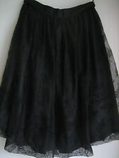 Jupe Dentelle Noire Taille 3 Doublée Vintage Années 80 Fabriquée en France