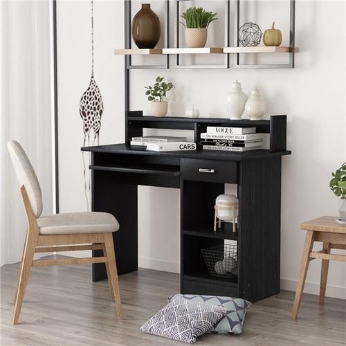 Bureau blanc noir ordinateur - blanc/noir,