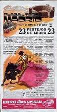 Nimeno ll MADRID Affiche CORRIDA Romero Flores Espartaco Manuel Vidrié SORO 1983