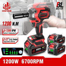 Clé à Chocs Sans Fil Brushless avec 2x Batterie& 1200Nm Boulonneuse a Chocs