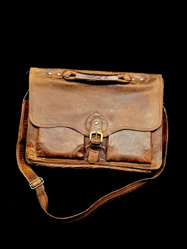 Sac cartable vintage - , cuir