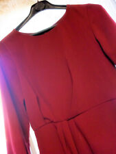 Très belle robe cocktail MASSIMO DUTTI drapée rouge foncé bordeaux 38