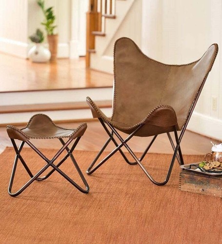 Chaise papillon cuir - chaise, en