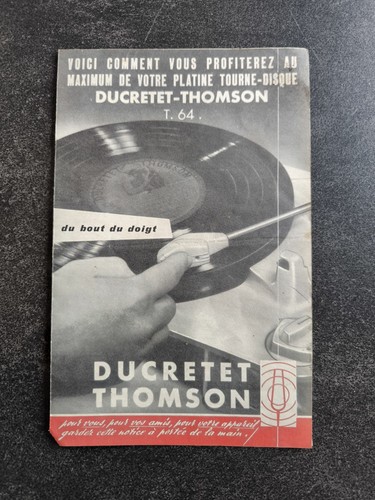 Notice tourne disque - , ducretet