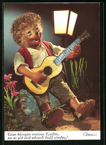 Carte postale mecki avec - mecki,