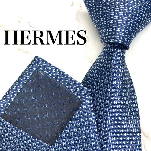 Cravate hermes marine motif - cravate,
