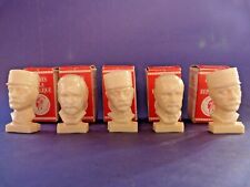 Figurine publicitaire Total 5 bustes boîtes d'origines - Pasteur Maréchal Foch