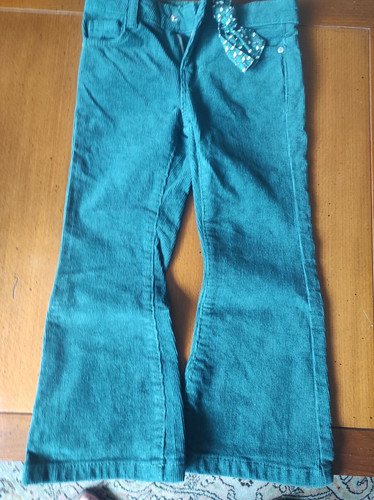Pantalon velours côtelé vert
