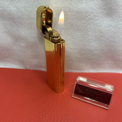 Briquet cartier c536 ovale - cartier, or
