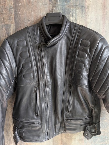 Blouson moto cuir vachette - cuir,