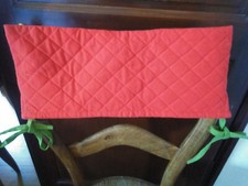 4x HOUSSE TISSU - habillage dossier de CHAISE-  Rouge + Noeud vert - LINVOSGES