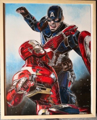 Tableau marvel crayons - marvel,