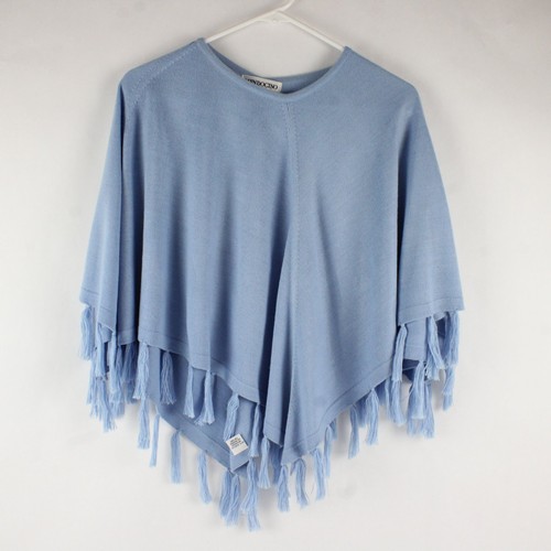 Châle poncho bleu - châle, clair