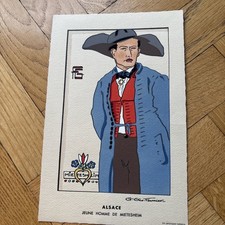 estampe gouache Pochoir Géo