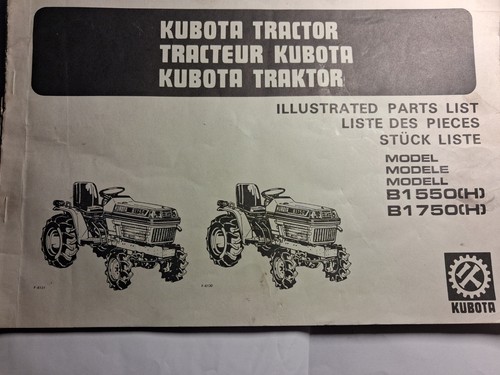 Catalogue pieces kubota - kubota, b1550