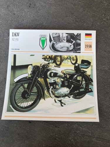 Carte fiche moto collection - moto,