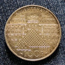 FRANCE - Monnaie 100 francs argent Musée du Louvre 1993 (Paris)