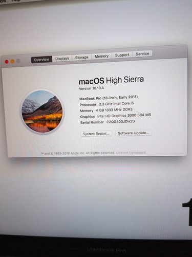Macbook pro early 2011 - 13",,