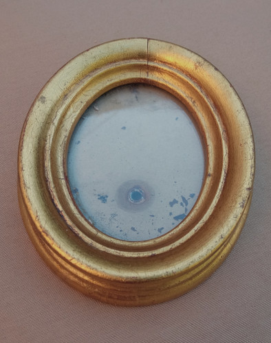 Petit cadre oval - doré, la