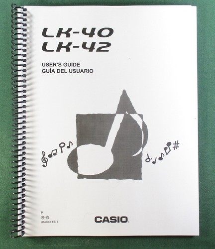 Casio instruction - casio, lk-40