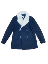 Sandro Paris - Women Navy Wool Peacoat - Size 36 / S / Small 