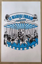 Affiche Le Manège Forain Du Charivari Monstre 70's