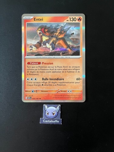 Carte pokémon entei 030 197 - carte, 030/197