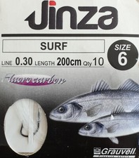 Grauvell Jinza Hameçon à palette N°6 monté Fluorocarbone en 30/100 longueur 2M