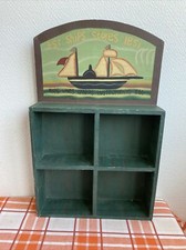 jolie etagere murale ou a poser bois decor bateau navire mer bois deco retro 