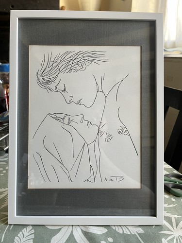 Dessin homme femme - femme, de