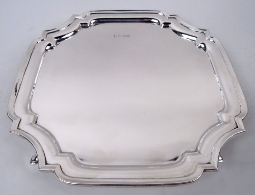 Salver antique cartouche style - antique,