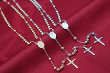 Collier croix chapelet chaine - croix,