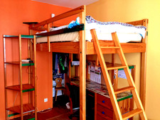 LIT MEZZANINE Espace Loggia  BUREAU et ÉTAGÈRES 