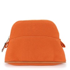 Pochette HERMES D'OCCASION Bolide Mini Mini coton ORANGE FEU Accessoire Orange
