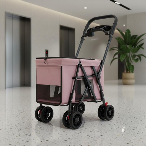 Poussette chien pliable - chien,