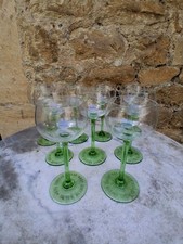 9 ANCIENS VERRES à VIN BLANC D'Alsace - LEON BEYER