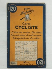 Carte Michelin 120 Cycliste 1950