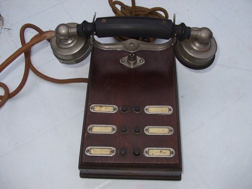 Ancien téléphone bois - ancien,
